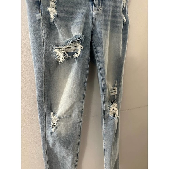 American Eagle The Dream Jean Hi-Rise Jeggings Distressed Light Wash Size 6 - Picture 2 of 6